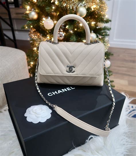 chanel bag top handle|Chanel small bag with handle.